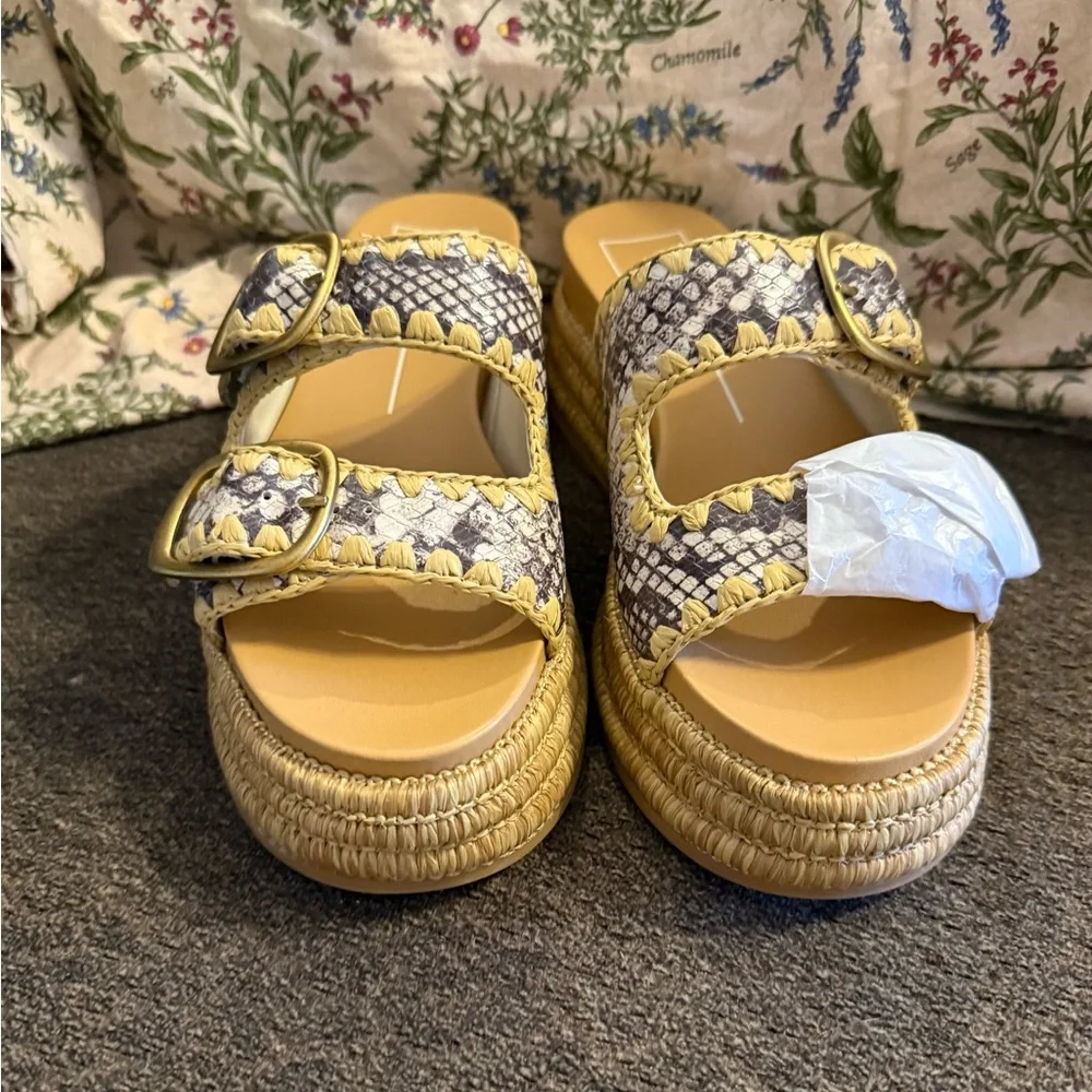 New Dolce Vita Wanika Snake Print Platform Sandals size 7.5 no box - Picture 7 of 9